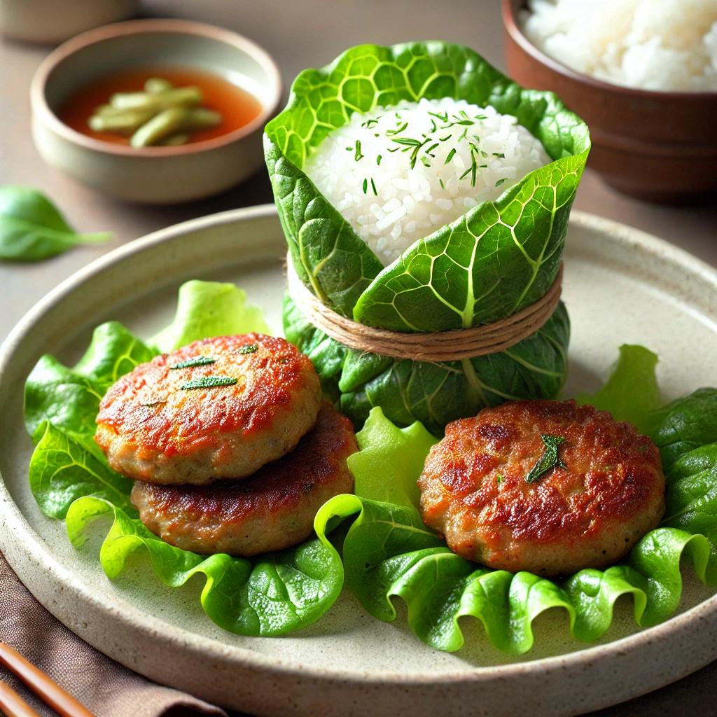 동그랑땡의 맛있는 변신 도톰 쌈밥