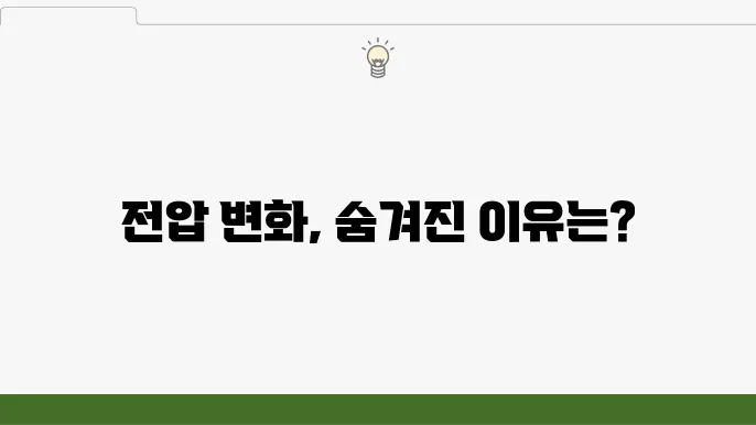 우리나라 전압, 110V에서 220V로 바뀐 이유