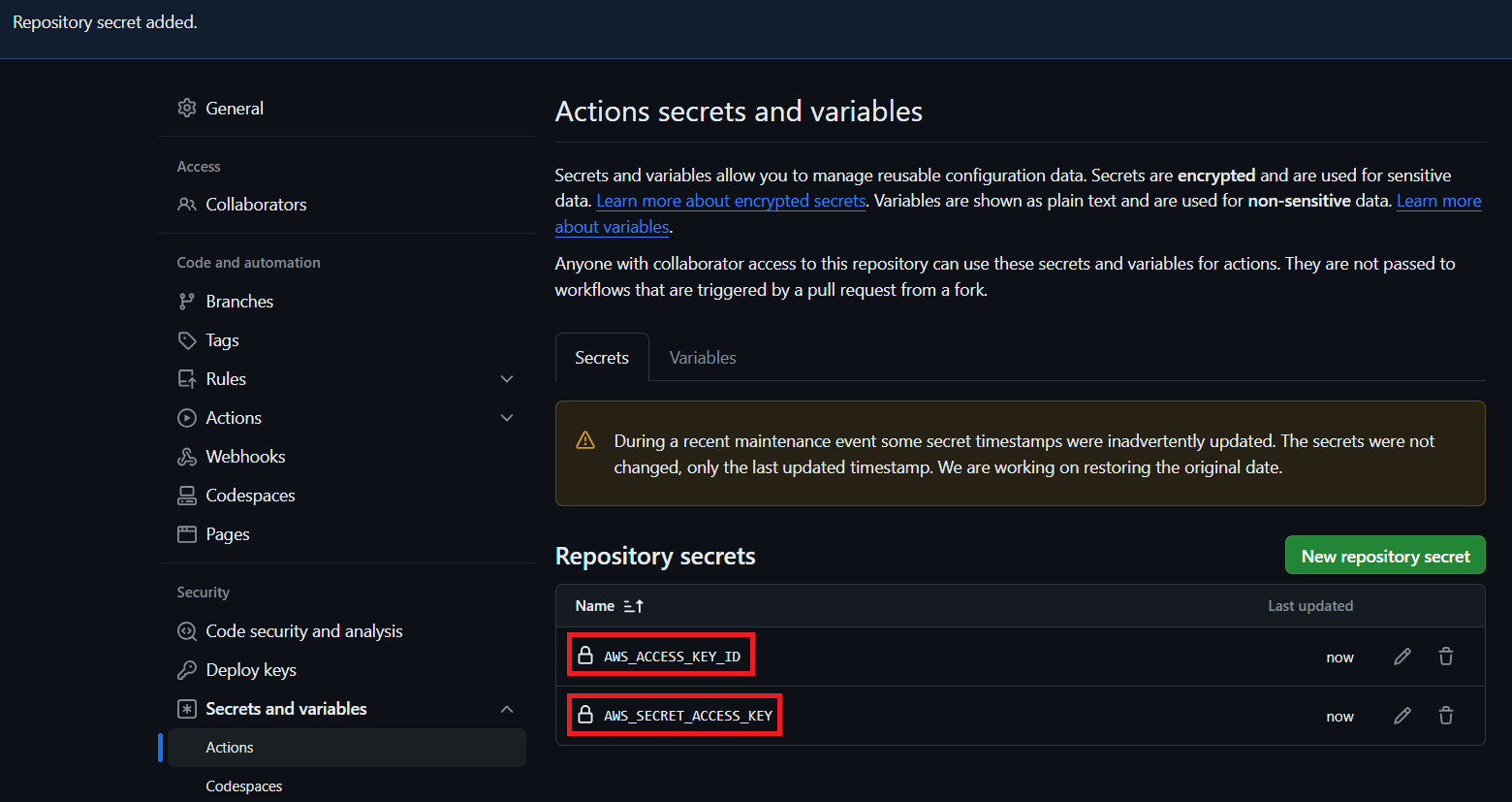 Github Actions + AWS CI/CD (3)