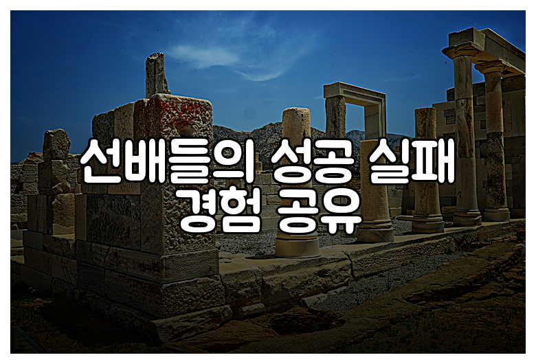 선배들의 성공 실패 경험 공유