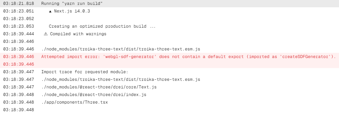 [Error] Next.js14.0.3에서 three/drei 라이브러리 에러