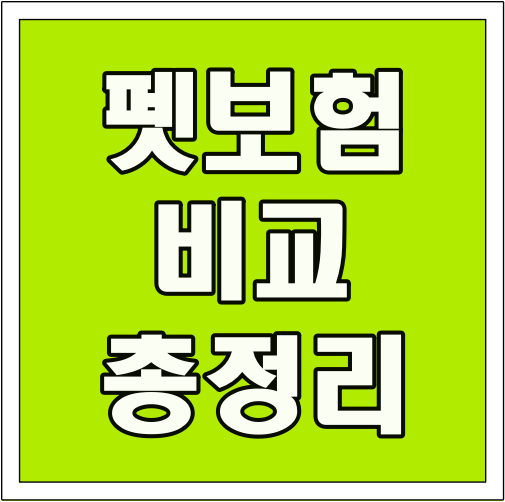 펫보험 비교 총정리 글씨 썸네일