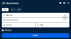 스카이 스캐너 홈페이지