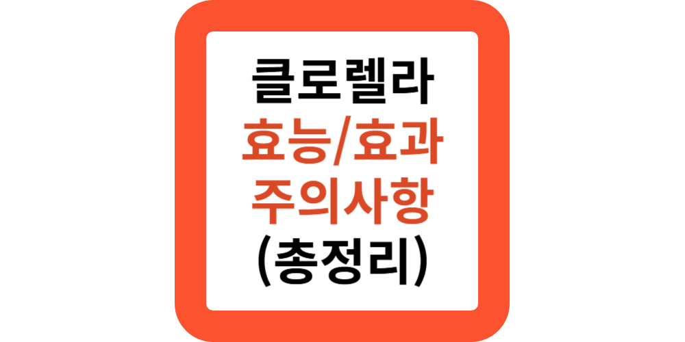 클로렐라 대표효능 10가지, 주의사항, 인체적용실험 결과 안내