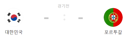 대한민국 VS 포르투갈