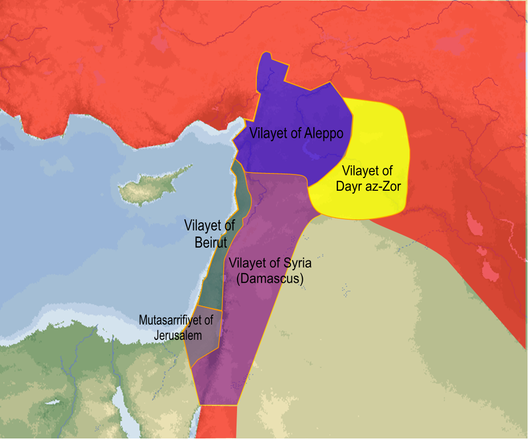 시리아 아랍 왕국의 행정구역