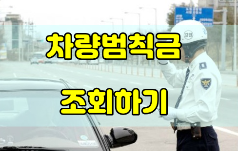  차량범칙금 조회 알아보기