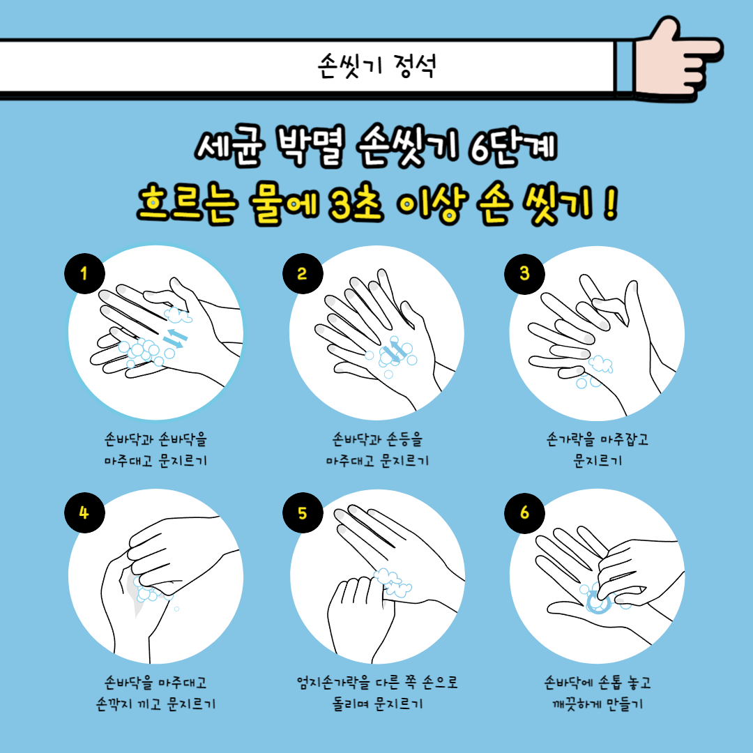 노로바이러스 식중독 예방 올바른 손씻기 방법