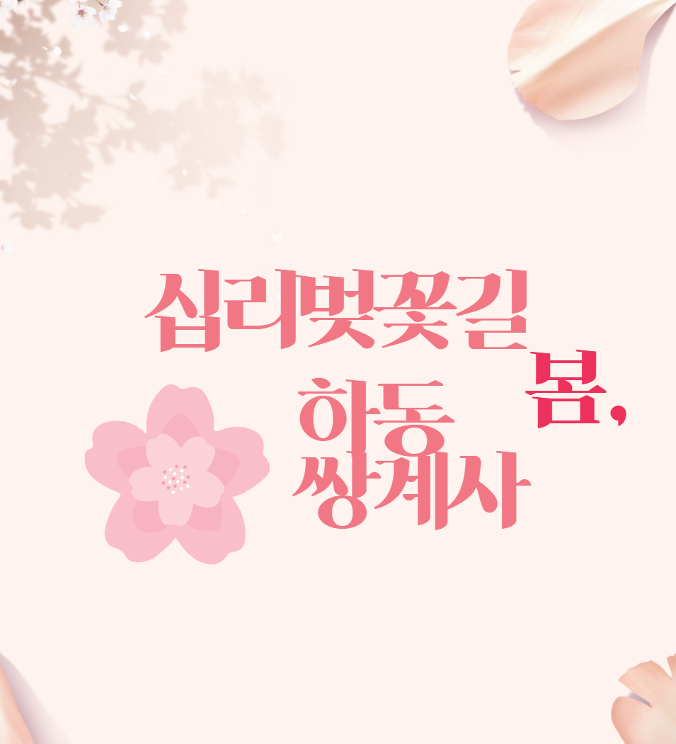 하동 쌍계사 십리벚꽃길