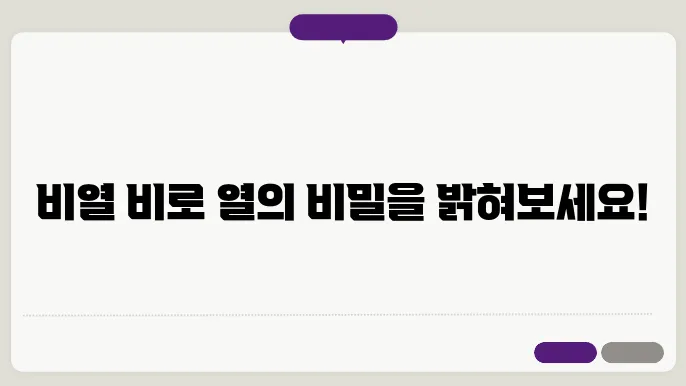 비열 비와 다지연쏙