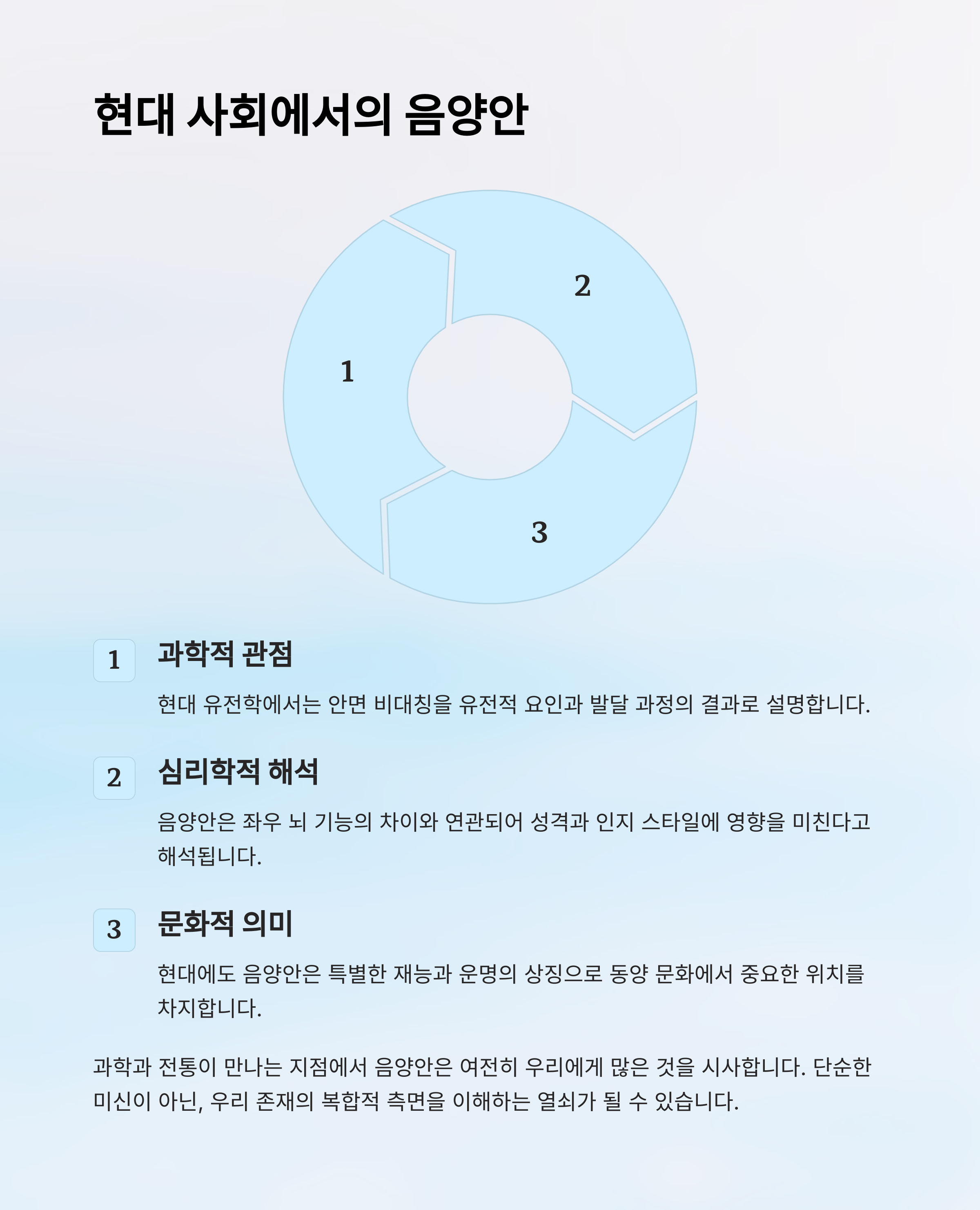 현대에서의 음양안 해석