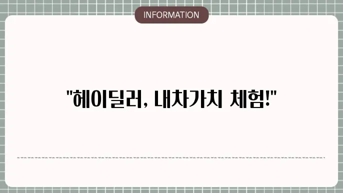 헤이딜러 감가 기준 내차팔기 후기 알아보자