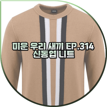  미운 우리 새끼 314회 신동엽 니트 :: 휴고보스 베이지 라인배색 골프 스웨터 : 신동엽 패션