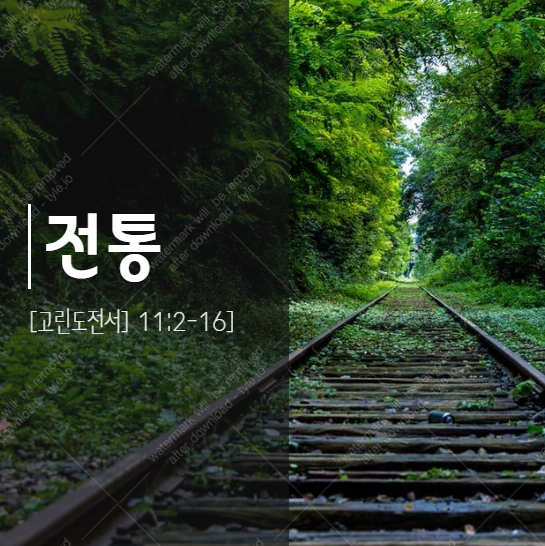  [고전 11:2-16] 전통