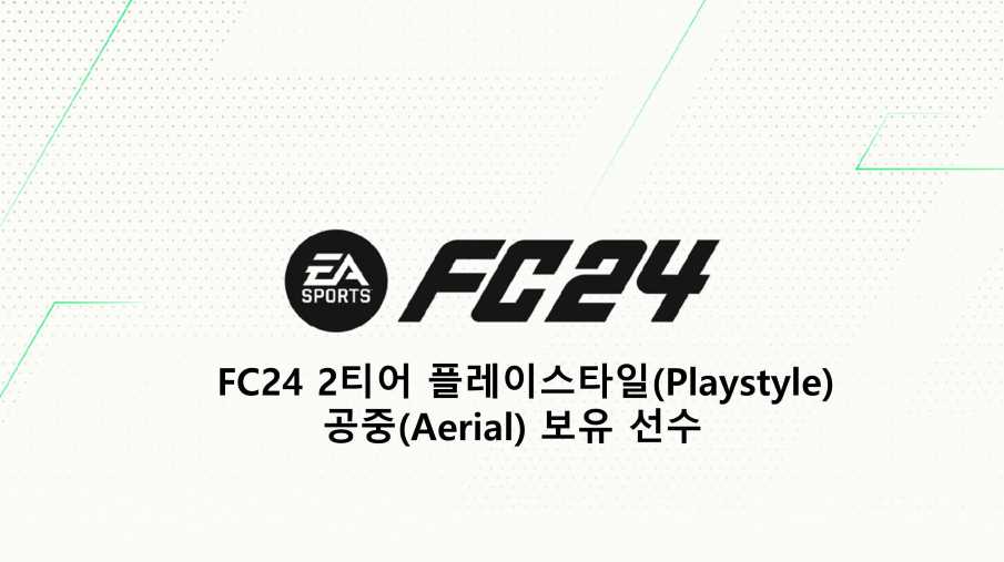  FC24 2티어 플레이스타일(Playstyle) 공중(Aerial) 보유 선수