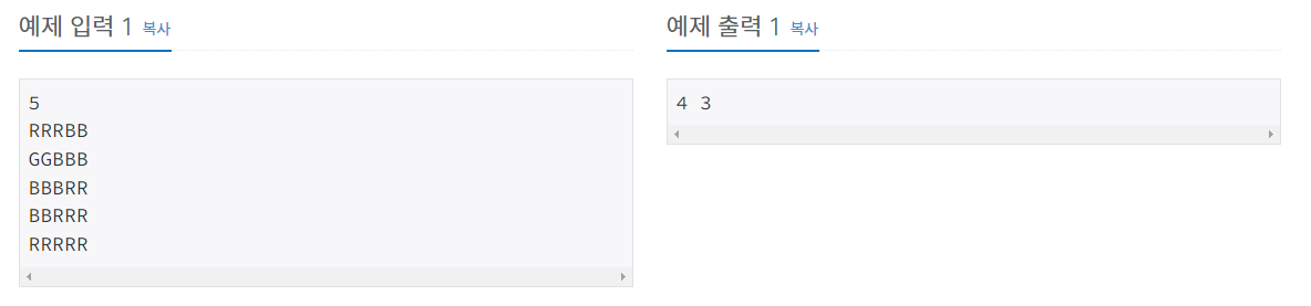  [백준] 10026번 : 적록색약