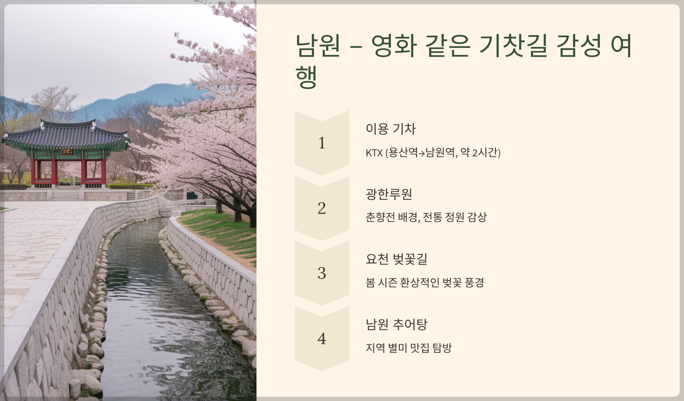남원-영화 같은 기찻길 감성 여행
