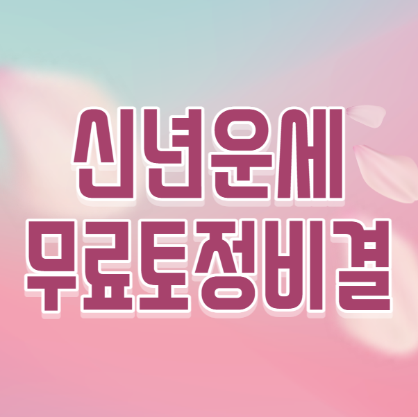  신년운세 무료토정비결 (무료운세)