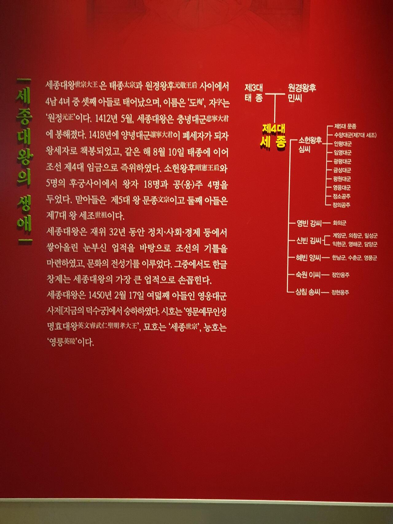 세종대왕 생애