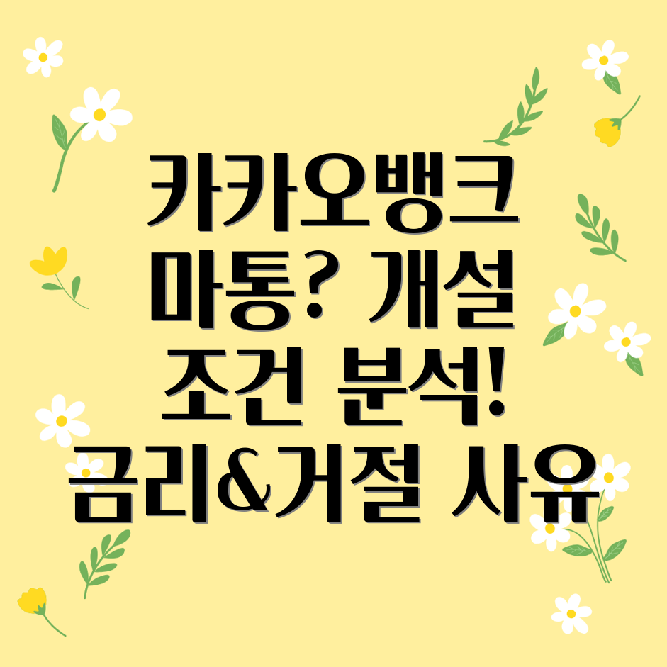 카카오뱅크 마이너스통장