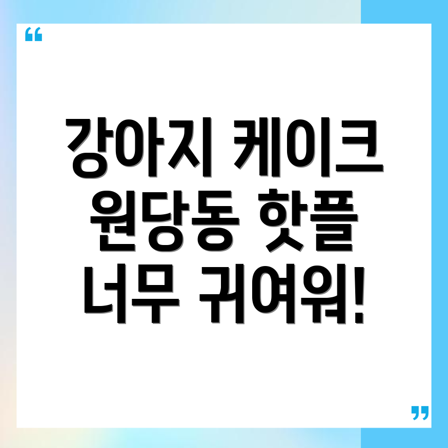 강아지 케이크