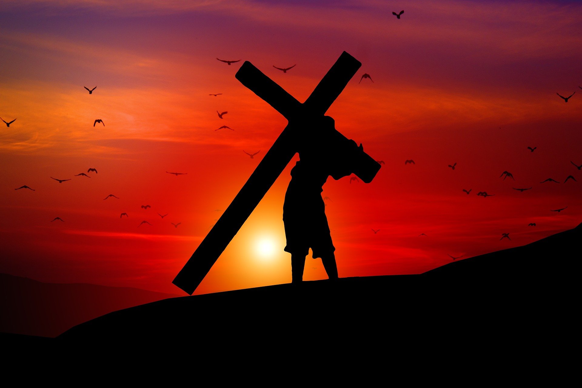 십자가 짊어진 예수