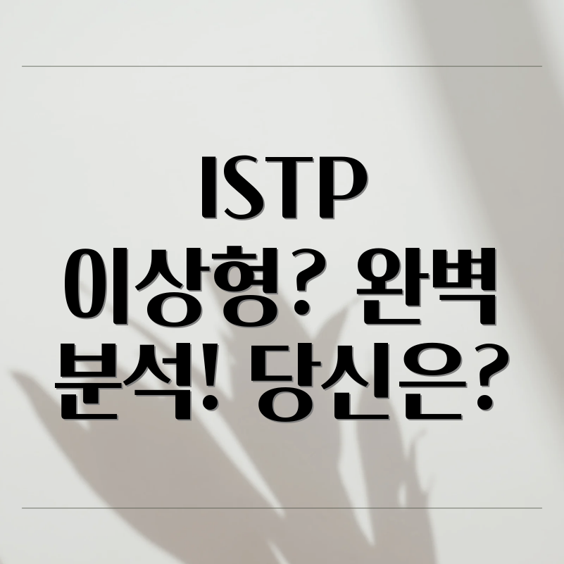 ISTP 이상형