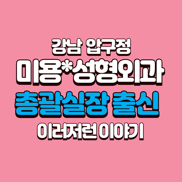  미용 성형관련 이런저런 이야기를 풀어보려고 합니다.