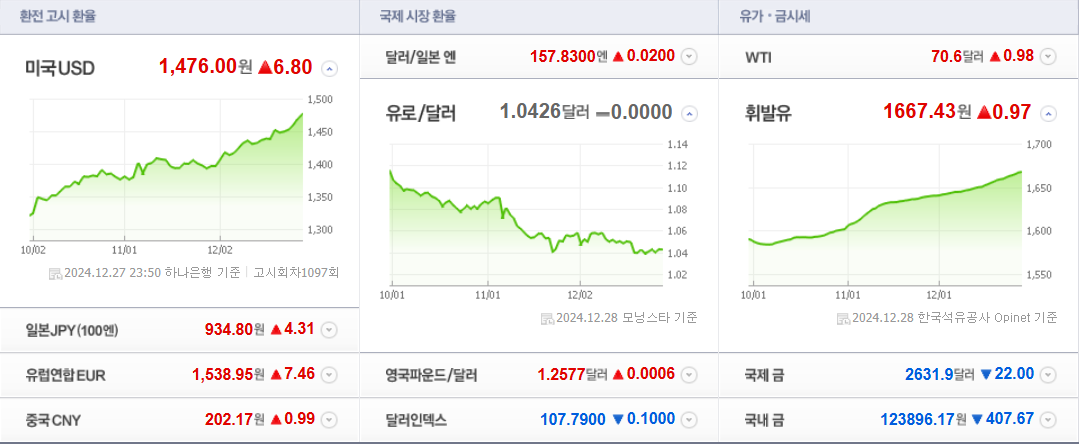 2024년12월29일자 환율