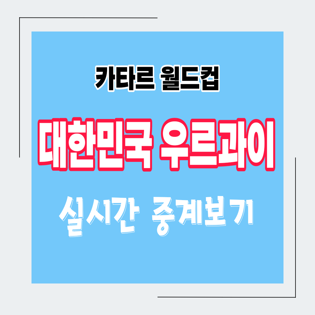  카타르월드컵 대한민국 가나 실시간 중계보기