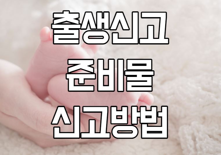  출생신고 준비물과 신고방법, 과태료