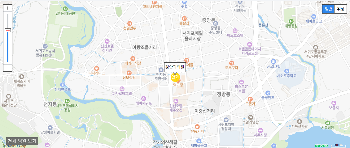 제주도 일요일 진료 안과 병원 정안과의원