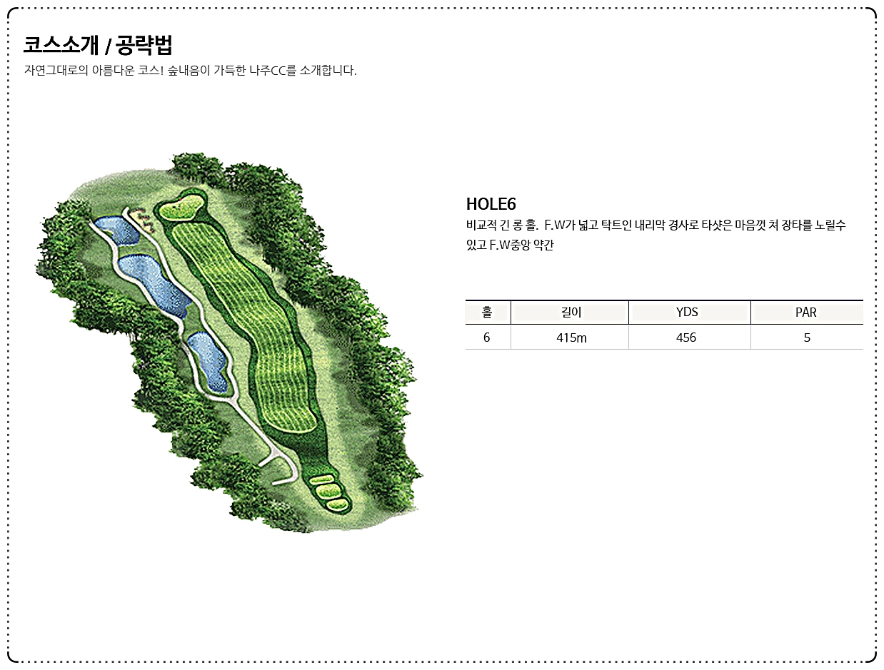 나주CC 파인 코스 6번 홀