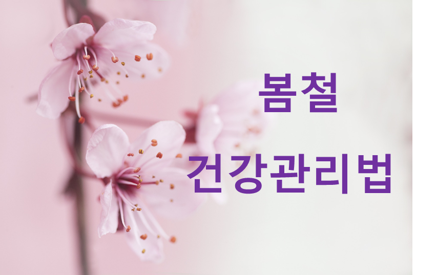  봄철 건강관리법 건강한 봄을 보내기 위한 방법
