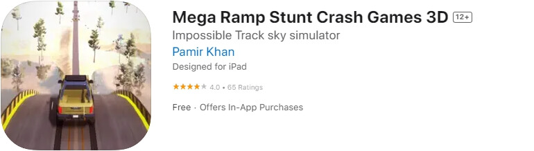 Mega Ramp Stunt Crash Games 3D
