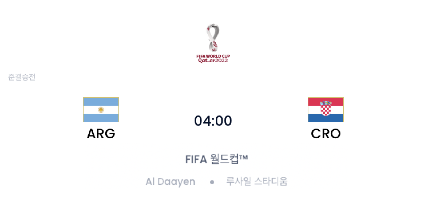  2022 카타르 월드컵 4강 아르헨티나 vs 크로아티아 프리뷰