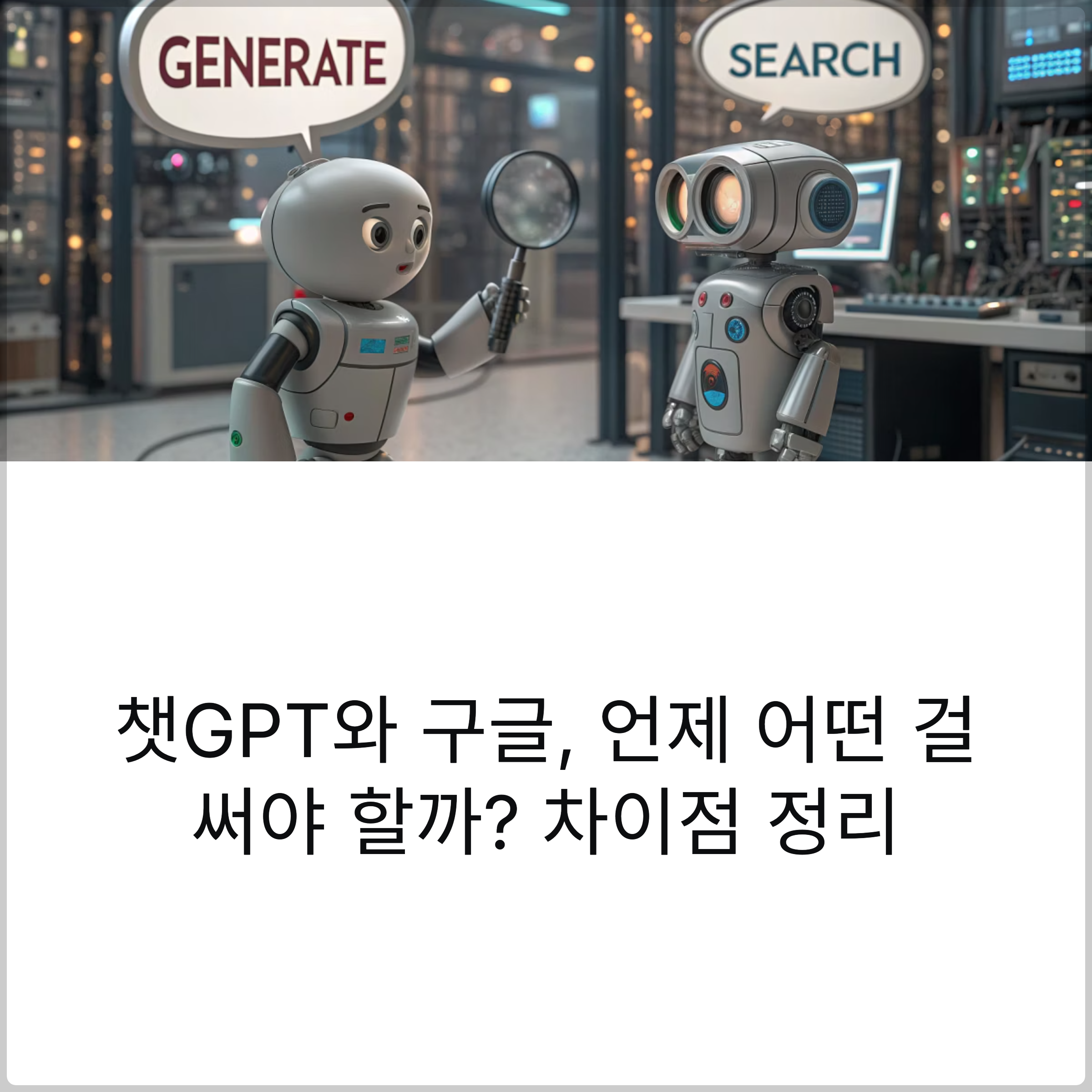 챗GPT와 구글, 언제 어떤 걸 써야 할까? 차이점 정리 썸네일 이미지