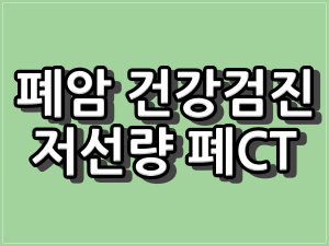 강원도 춘천시 폐암 검진[저 선량 폐 CT 촬영] 지정 병원