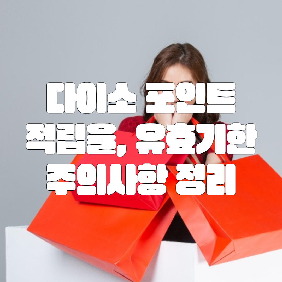 다이소 포인트 적립율, 유효기한 및 주의사항