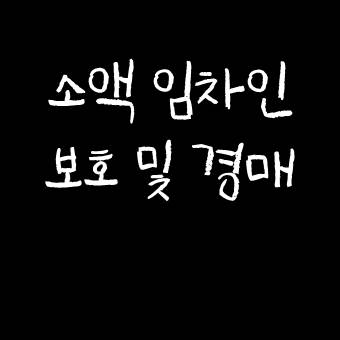  중개사법 소액 임차인 보호 및 경매