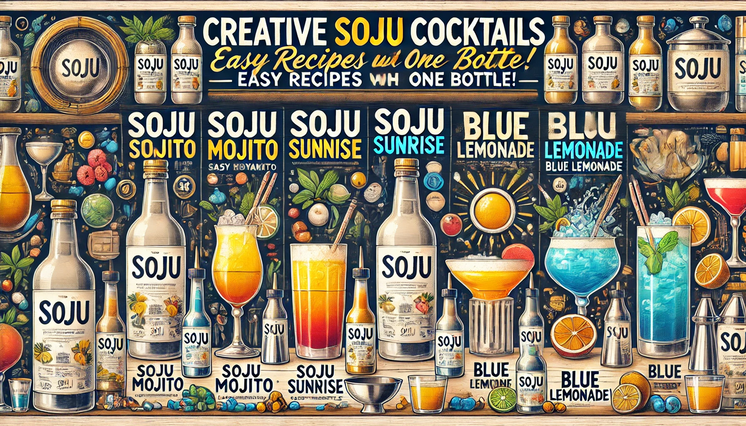 소주 한 병으로 만드는 이색 칵테일! 간단한 레시피 공개