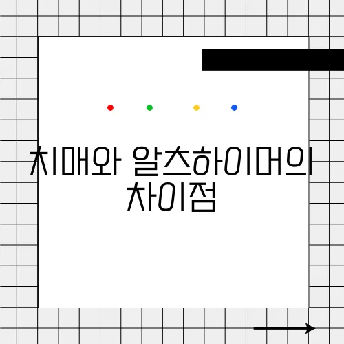 치매와 알츠하이머의 차이점