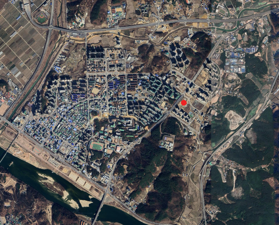 공주월송지구-경남아너스빌-위성사진
