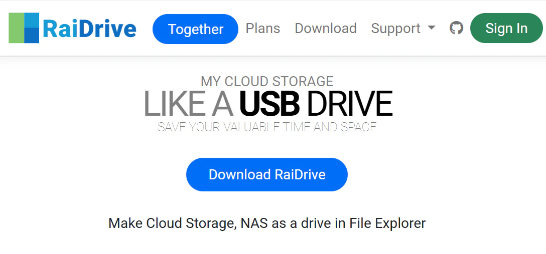 RaiDrive 설치 파일