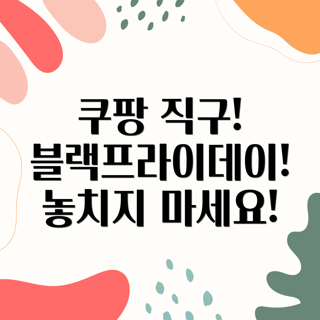 쿠팡 로켓직구 블랙프라이데이