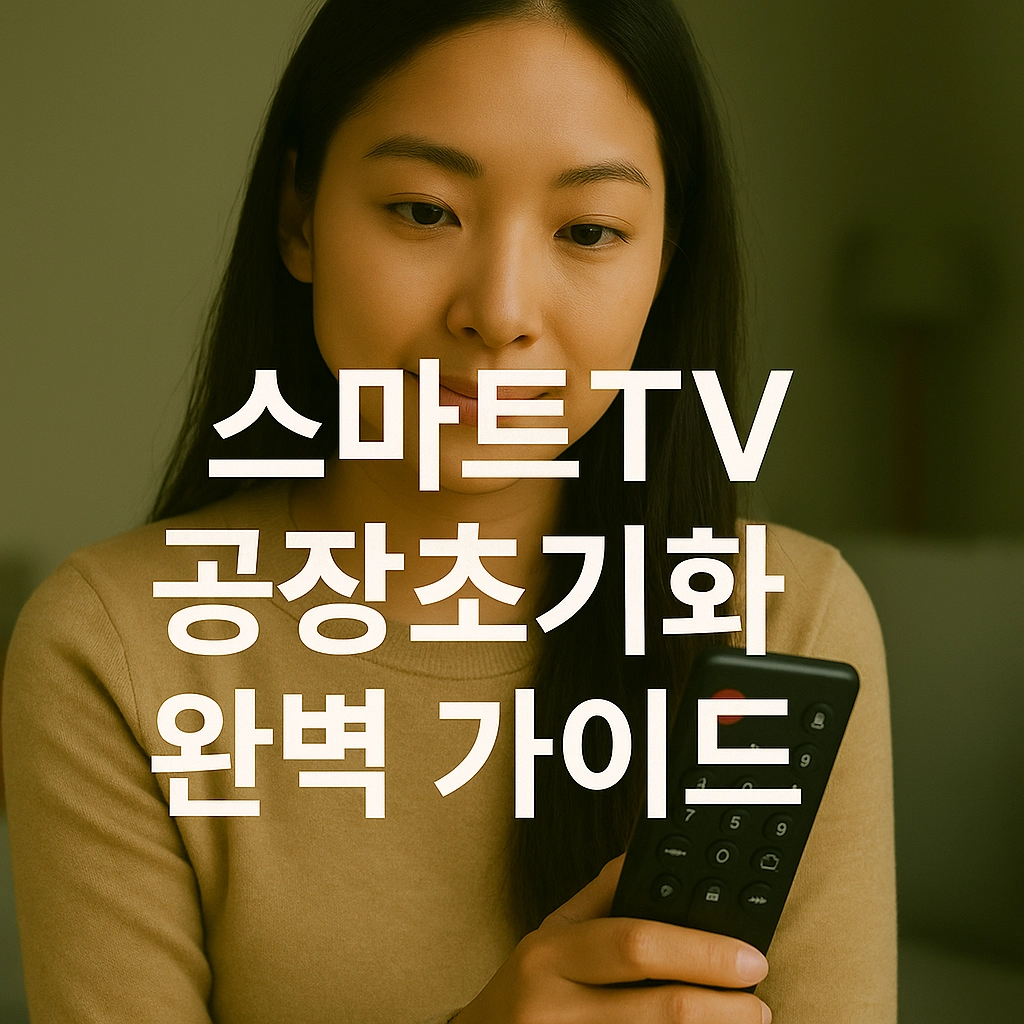 스마트TV 공장초기화 완벽 가이드