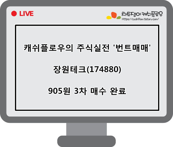  매수완료)장원테크(174880) 3차 매수 완료