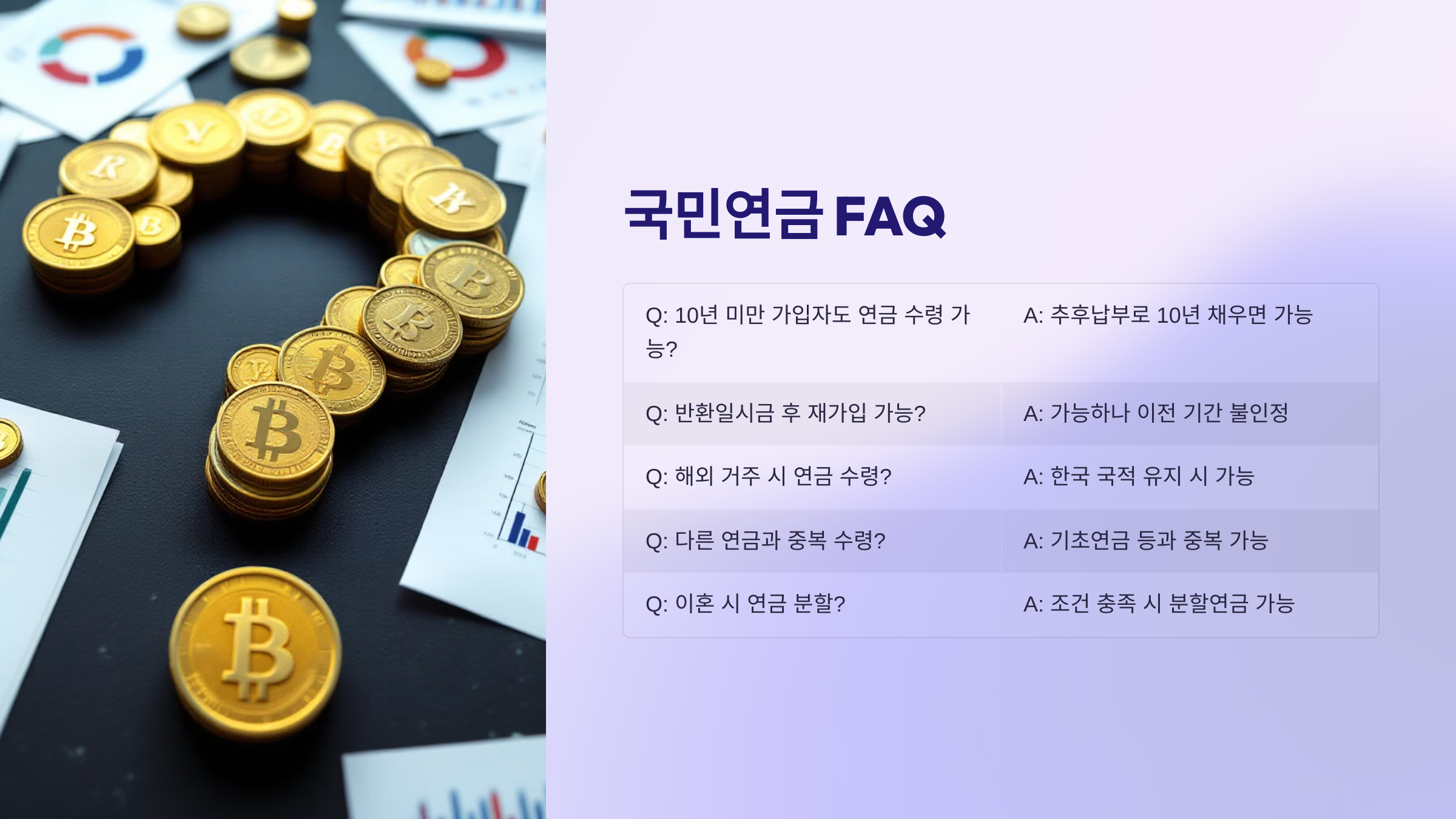 국민연금 필수 정보 자주 묻는 질문 (FAQ)