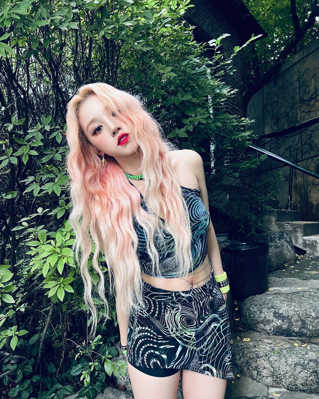 워터밤 콘서트 (여자)아이들 우기 인스타그램 셀카 사진