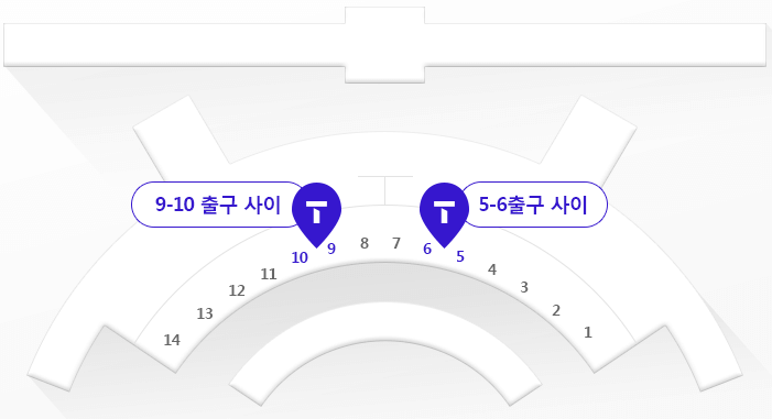 SKT로밍센터 인천공항 1터미널 1층 위치